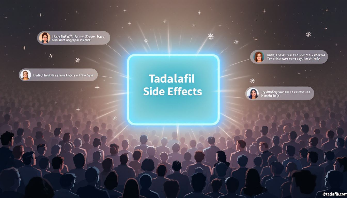 Nebenwirkungen von Tadalafil, wie sie von Nutzern berichtet werden.