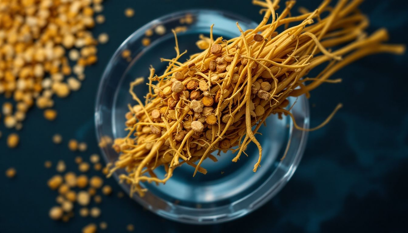 Ginseng als Potenzmittel, ein beliebtes pflanzliches Heilmittel.